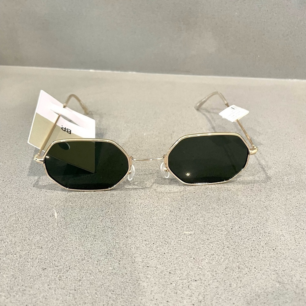 Bp Octagonal Black and Gold Sunglasses - Picture 2 of 7